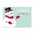 Happy Holiday Snowman Greeting Card - White Unlined Envelope